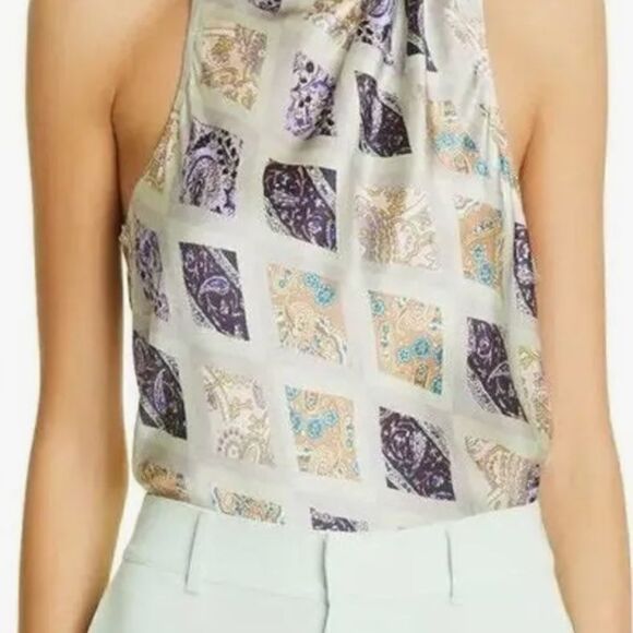 Cinq à Sept Adalynn Print Sleeveless Turtleneck Medium NEW $325 - Picture 7 of 14